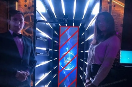 Брендирование логотипом внутри тоннеля