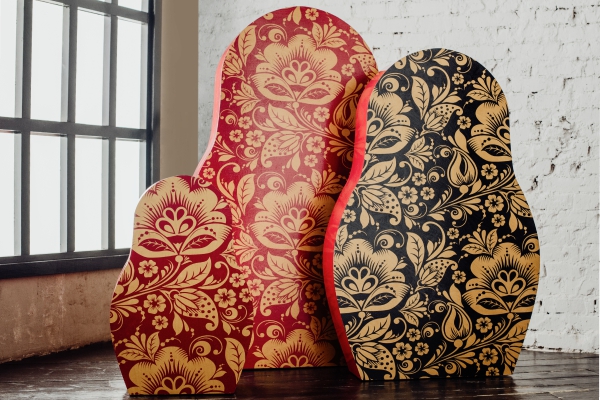 Фотозона в русском стиле