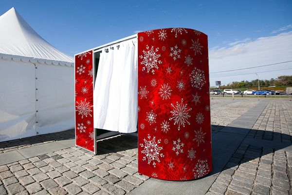 Фотобудка овальная Новогодняя