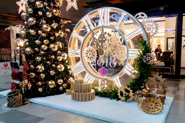 Новогодняя фотозона с часами