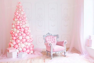 Фотозона новогодняя елка из шаров