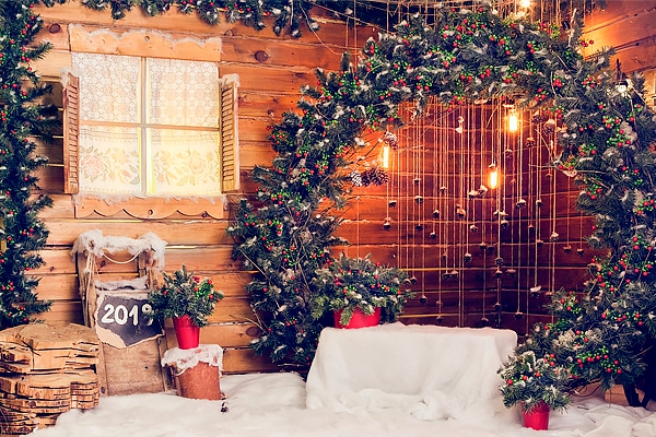 Фотозона новогодняя круглая