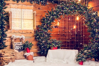 Фотозона новогодняя круглая