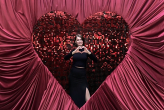 Фотозона Сердце из ткани