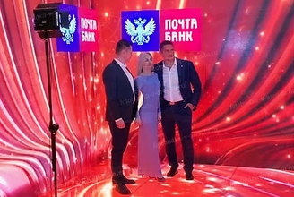 Светодиодная фотозона на День российской почты