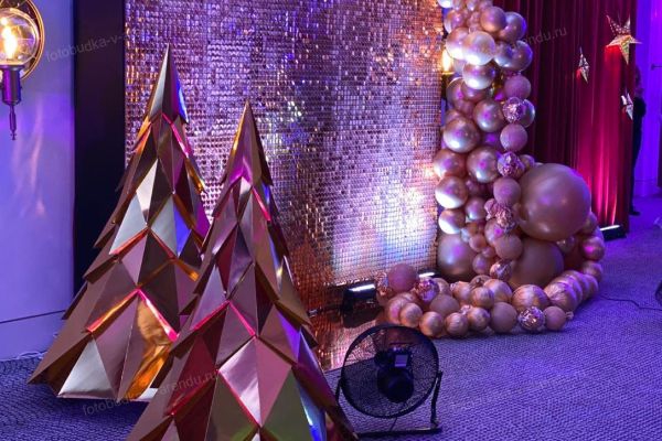 пайеточная фотозона на новый год