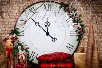 Новогодняя фотозона с часами
