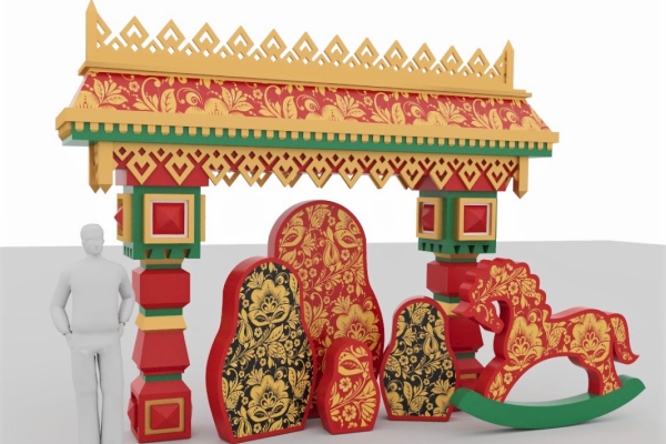 Фотозона в русском стиле