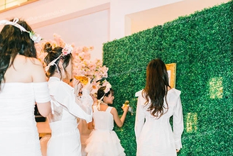 Стена для шампанского живая