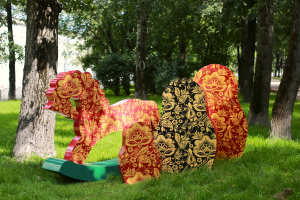 Фотозона в русском стиле