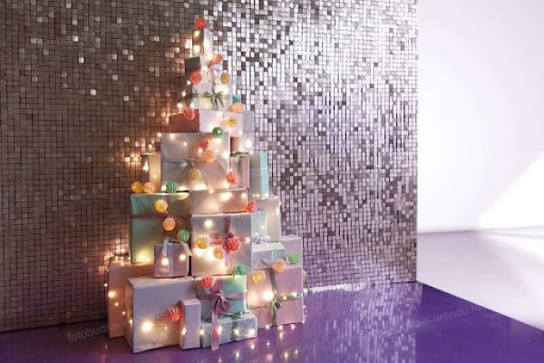 Новогодняя пайеточная фотозона