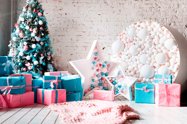 Новогодняя фотозона из шаров