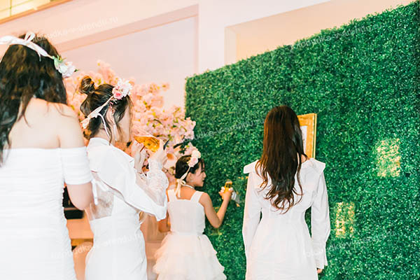 Стена для шампанского живая